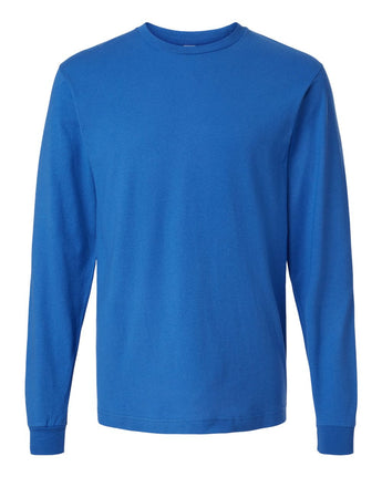 Pretreated Tultex 202LS Fine Jersey Long Sleeve T-Shirt - Royal