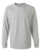 Pretreated Fruit of the Loom 4930R HD Cotton Long Sleeve T-Shirt - Athletic Heather