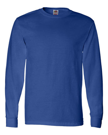 Pretreated Fruit of the Loom 4930R HD Cotton Long Sleeve T-Shirt - Royal