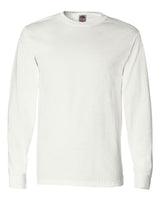 Pretreated Fruit of the Loom 4930R HD Cotton Long Sleeve T-Shirt - White