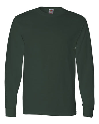 Pretreated Fruit of the Loom 4930R HD Cotton Long Sleeve T-Shirt - Forest Green