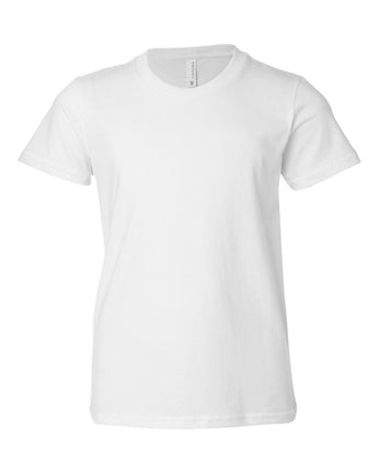 Pretreated BELLA+CANVAS 3001Y Youth Unisex Jersey Tee - White